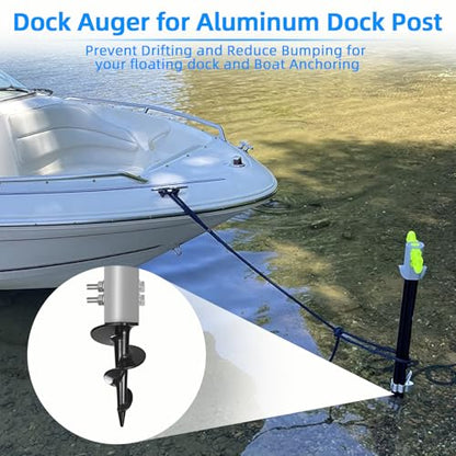 Dock Auger for 2" OD Pipe w/ 1.725" ID or 1.790" ID, Dock Sand Auger for PVC Tubing Sandbar Anchor or Aluminum Dock Post Pole,Stationary/Floating Dock Auger Anchors for Mud,Sand,Lake,Clay,River Bottom - style: 2 Pack Dock Augers