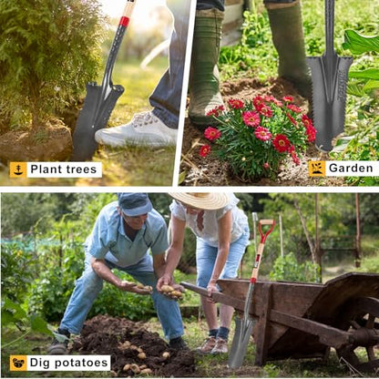 Drain Spade Root Saw Spades Garden Digging Shovel 44 inches - style: Garden