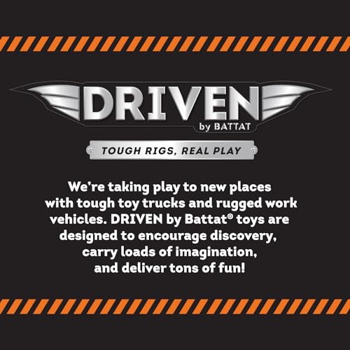 Driven by Battat Container Truck Toy with Lights and Sounds, Trucks, Micro - style: Container Truck