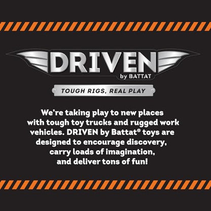 Driven by Battat Container Truck Toy with Lights and Sounds, Trucks, Micro - style: Container Truck