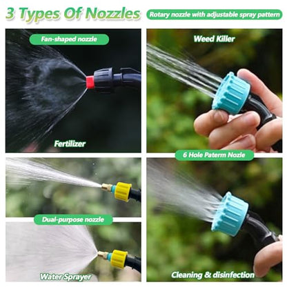 2 Gallon Battery Powered Garden Sprayer,2025 Upgraded Electric Garden Sprayer with 3 Mist Nozzles,Adjustable Shoulder Strap & Retractable Wand,Electric Spray Bottle,Battery for Lawn,Yard - style: Original Version