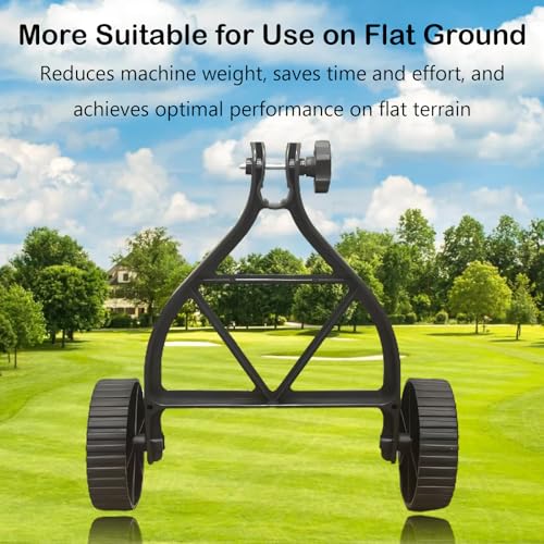 String Trimmer Wheel Attachment, Trimmer Support Wheels, Weed Eater Wheels, Lawn Mower Support Wheel Adjustable Weed Trimmer for Walk-Behind Brush Cutter
