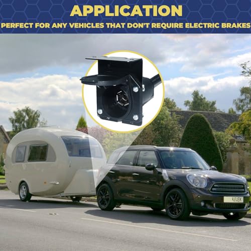 BFXM 7 Pin RV Trailer Light Connector Socket 7 Wire Electrical - color: 7 PIN