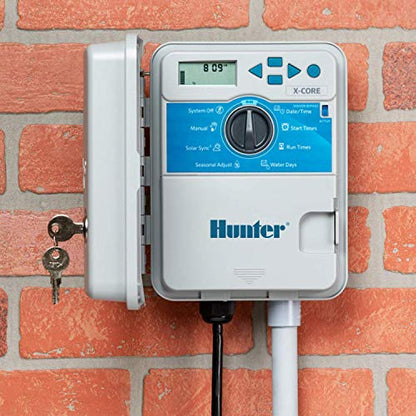 Hunter X-Core 4 Zone Sprinkler Timer, Indoor/Outdoor Sprinkler Controller
