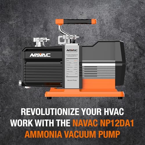 NAVAC NP12DA1 Ammonia Vacuum Pump - 12 CFM, 5 Microns, Dual Stage - style: NP12DA1