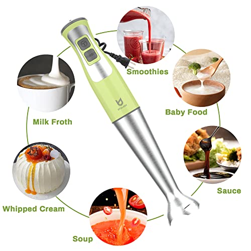 UTALENT 3-in-1 Immersion Hand Blender - Puree Food, Smoothies and Soups
