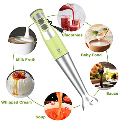 UTALENT 3-in-1 Immersion Hand Blender - Puree Food, Smoothies and Soups