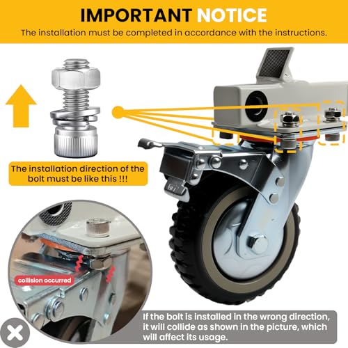 Heavy-Duty Trailer Dolly – 20,000 lbs Load, 3,500 lbs Tongue Weight, 360° Swivel Wheels with Brake, 2" & 2-5/16" Hitch Balls, Manual Trailer Mover for RV, Boat, Camper, Jet Ski, Motorcycle