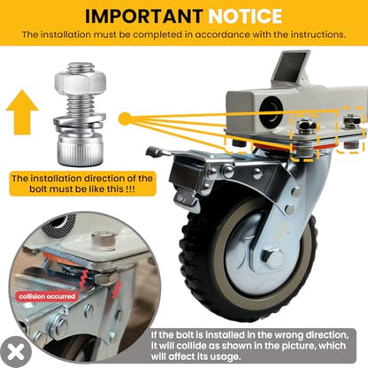 Heavy-Duty Trailer Dolly – 20,000 lbs Load, 3,500 lbs Tongue Weight, 360° Swivel Wheels with Brake, 2" & 2-5/16" Hitch Balls, Manual Trailer Mover for RV, Boat, Camper, Jet Ski, Motorcycle