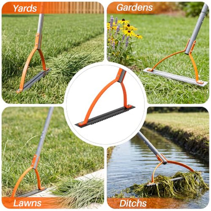 Walensee 48.4in Double-Edged Scythe, Weed Cutter for Cutting Weeds & Grass - size: 48.4"