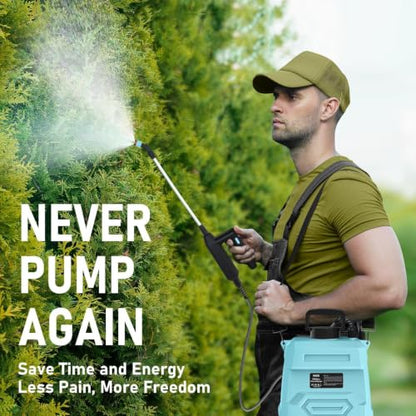 Battery Powered Garden Sprayer 2 Gallon, 7.4V Electric Pump Sprayer