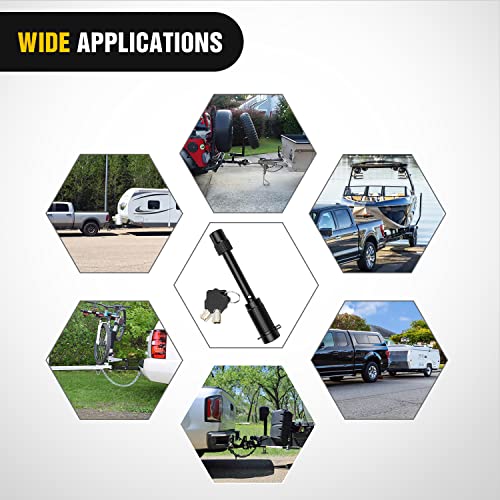 Nilight Trailer Hitch Lock Pin 5/8" Locking Receiver Hitch Pin Keyed - color: Hitch Lock Pin