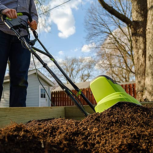 Earthwise TC70065EW 11-Inch 6.5-Amp Corded Tiller/Cultivator,Green