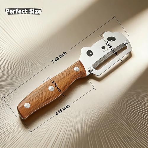 TEEVEA Vegetable Peeler, Stainless Steel PP Handle for Potato, Apple - color: Walnut-Silver-1