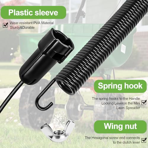 Control Cable Compatible with Scotts Turf EdgeGuard Mini Spreader | Lawn Spreader Control Cord, Pull Cable for Scotts Turf Builder EdgeGuard Mini Broadcast Spreader, Lawn Fertilizer Accessory - size: Mini