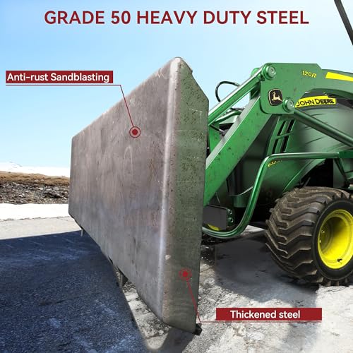 YITAMOTOR 5/16'' Universal Quick Attach Mount Plate with Bottom Connector Holes & Reinforced Top Bar, Compatible with Kubota and Bobcat Skid Steers and Tractors - size: 5/16"