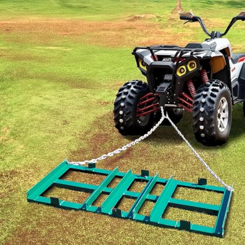 GarveeLife Drag Harrow Driveway Grader 6 ft, Driveway Drag for Gravel with 6 ft Heavy Duty Chain, Tow Behind Lawn Rake for ATV, UTV, Tractor, Mower, Power Rake for Gravel, Sand, Soil, Hay - size: 6 Ft