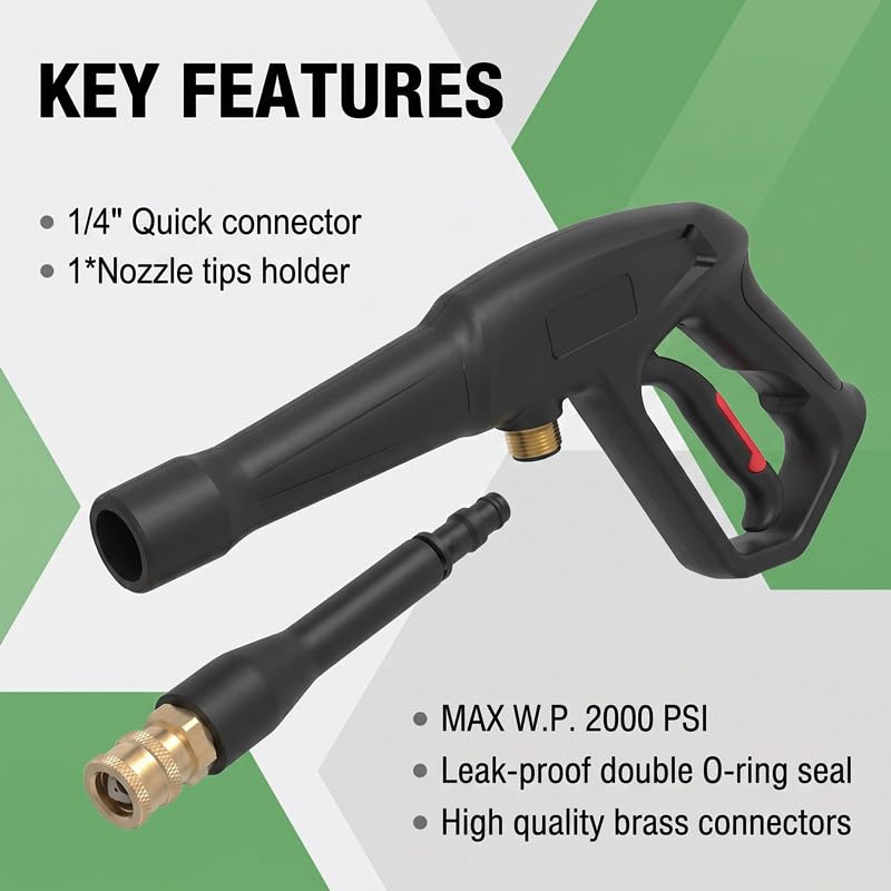 Pressure washer spray gun kit for Ryobi Greenworks PowerStroke 2000PSI