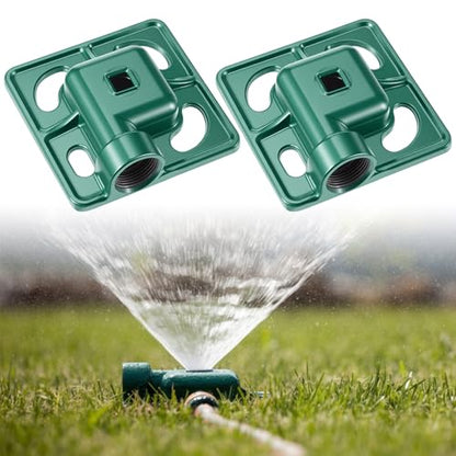 Baquler 2 Pcs Stationary Spot Sprinkler 900 Sqft Metal Square Base Lawn