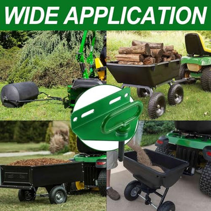 Heavy Duty Zero Turn Mower Hitch Kit with Bolts 1/8"(3mm) and Strong Magnetic Hitch Pin 1/2'' Hole Trailer Hitch Mount Green (Pack of 1) - color: Green-Green