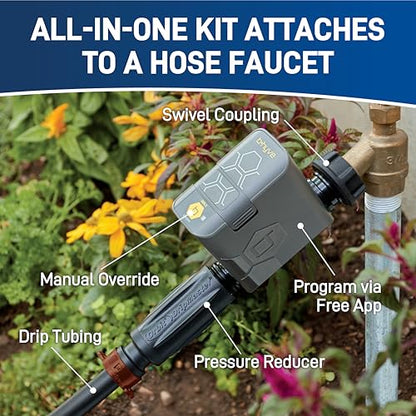 Orbit 69600 Shrub and Flower Bed Drip Irrigation Kit with B-hyve (Gen 2) Smart Hose Watering Timer - style: Smart Timer