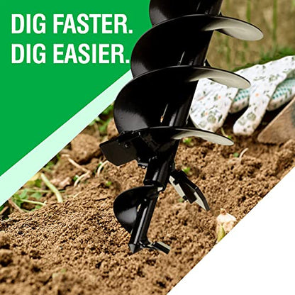 Quart Pot Planting Auger with Heavy Duty Replaceable Parts 5" x 28" with 1/2" Non-Slip Hex Drive, Garden Auger for Planting 5” & 6” Potted Plants, Garden Digging Tool for Dirt, Clay, Soil and Sand - style: Heavy Duty