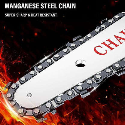Tietoc Mini Chainsaw 6-Inch with 2 Batteries, Electric Saw, Stocking Stuffers Christmas Birthday Gifts Present for women mom wife Adults, Cool Gadgets 2025 - color: Red - 6 Inch