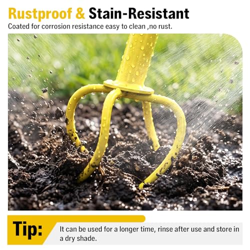 Gardening Hand Tiller, Manual Twist Tiller, Claw Cultivator Tiller