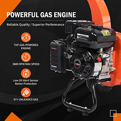 C30 LITE Wood Chipper Shredder Mulcher Heavy Duty 7 HP 212cc Gas Powered 3 Inch Max Capacity 1-Year Warranty After Product Registration - size: Mini: Compact & Mighty - C30 Lite