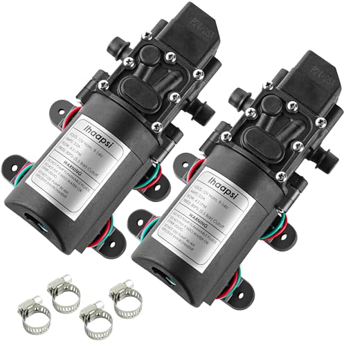 12V DC Diaphragm Water Pump, Self-Priming 80 PSI 1.2 GPM
