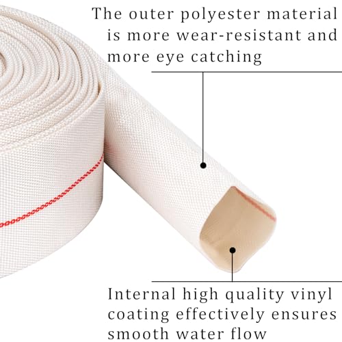 Pool Backwash Hose 1.5” × 65 ft Heavy Duty PVC Water Discharge Drain Hose - size: 1.5in-65ft, style: Reinforced Thicken Hose