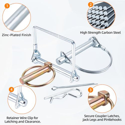 360Pcs Heavy Duty Pin ,3 Point Accessories Assortment Kit - style: 360PCS