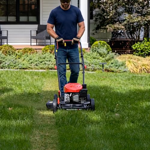 PowerSmart 18-inch 144cc Gas Lawn Mower, Push Mower with Side-Discharge - size: 18-inch