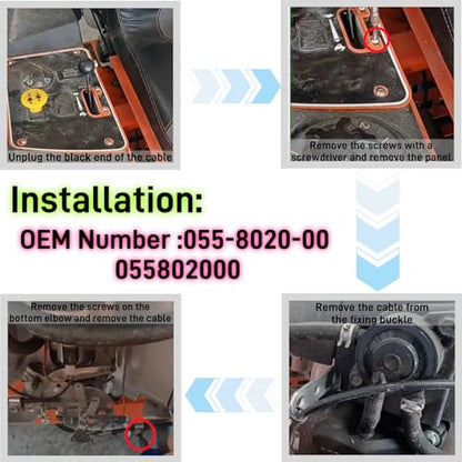 055-8020-00 055802000 Throttle Control Cable Compatible with Bad Boy Mowers - size: 055-8020-00