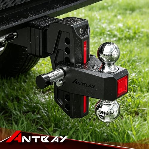 Adjustable Trailer Hitch, Fits 2.5" Receiver, 7" Drop/Rise - color: Black, size: 2.5"-7drop