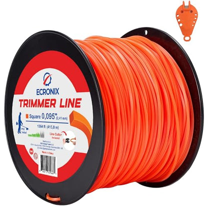 095 5lb Square Trimmer Line, Commercial Weed Eater String - size: 5 LB - .095" - 1364 ft