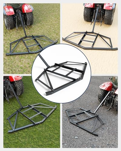 Hipicute Driveway Drag 72" Width,Heavy Duty Steel Driveway Drag,Driveway Tractor Harrow with 2 Adjustable Bars, Driveway Grader for ATV, UTV, Garden Lawn Tractors - size: 72" Wide