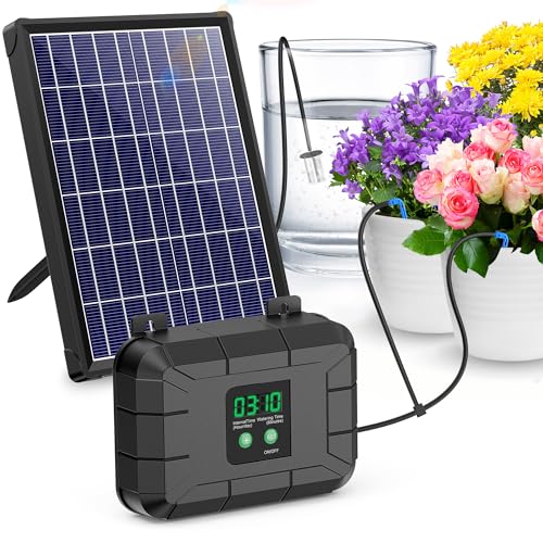 Biling 8W Solar Irrigation System with Battery for Garden - size: 8W