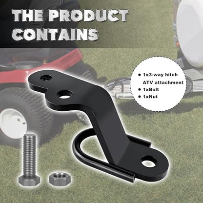 Three-Way Hitch Attachments Fit for ATV/UTV Type Trailers Universal 3-Way Hitch ATV Attachment