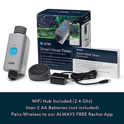 Rachio Smart Hose Timer: App-Controlled Faucet Timer. 1 Valve + 1 WiFi Hub - size: Smart Hose Timer (1 Valve, 1 WiFi Hub)