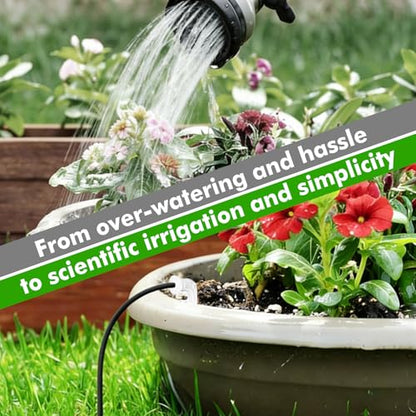 Maxmartt Solar Automatic Drip Irrigation Kit System, Solar Powered Auto Easy DIY Watering Device Supported Pots Plants, 6 Timing Modes with Anti-Siphoning Device