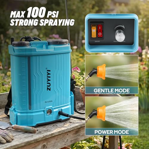 4.2 Gal Backpack Sprayer Battery Powered for Makita 18V, Auto Mixing