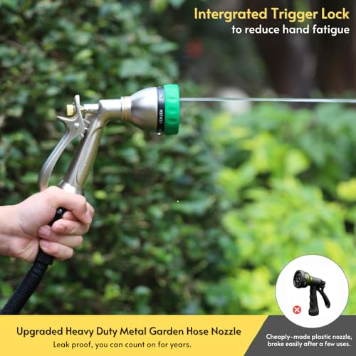 HOSUN 100% Metal Heavy Duty Garden Hose Nozzle Sprayer
