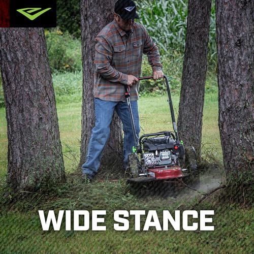 Earthquake Walk Behind String Mower With 160cc Viper 4-Cycle Engine, 22” Cutting Diameter, 14” Never-Go-Flat Wheels, Easy Assembly, Adjustable Handlebar, 40314