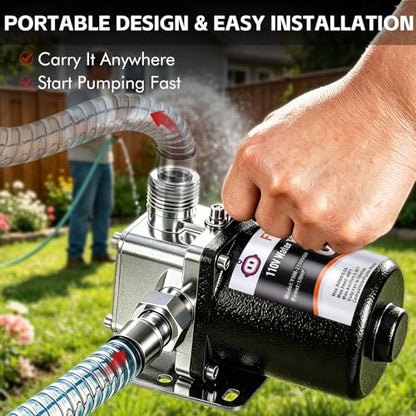 FMCNMech Water Transfer Pump, 110V Utility Pump, 500 GPH - color: Water Pump Without Switch
