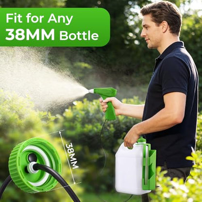 1 Pack Battery Powered Weed Sprayer Wand, 38mm Cap for 1 Gallon Jugs