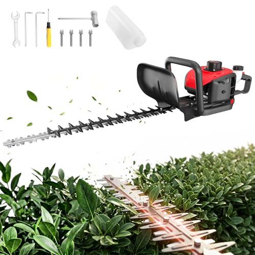 24-Inch 36cc 2 Cycle Gas Powered Dual Sided Hedge Trimmer (Red, 36cc) - color: Red, size: 36cc