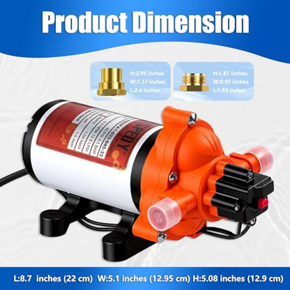 Upgraded 33-Series 115VAC 3.3 GPM, 45 PSI Self-Priming Water Pressure Pump - size: 115V 3.3