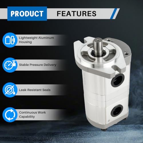 Hydraulic Double Gear Pump 17.46mm HGP-33A-F6-6R - size: 17.46MM