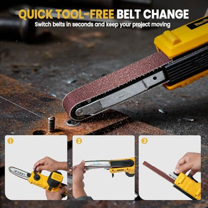 MaxMore Cordless Detail Band file Sander Compatible with DEWALT 20V Battery